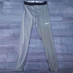 NIKE Pro Elite Official Racing Tights Pants Mens SMALL Black White‎ Made In USA